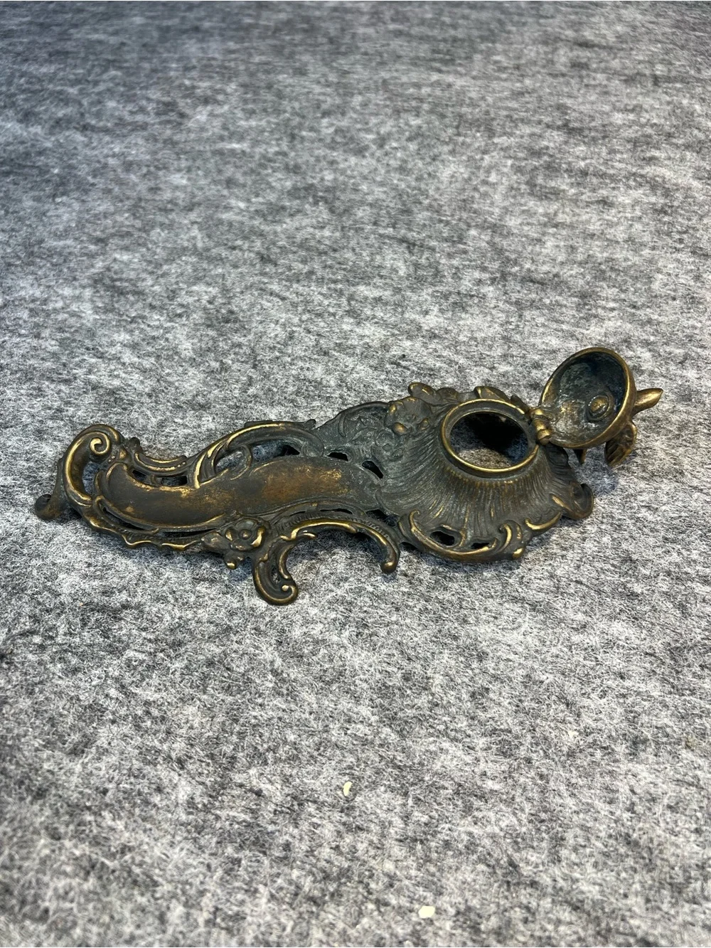 Made in Italy Metal Desk Inkwell Hinged Bird Lid READ . boho unique